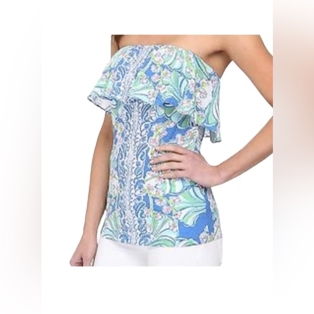 Lilly Pulitzer Wiley Ruffle Tube Top